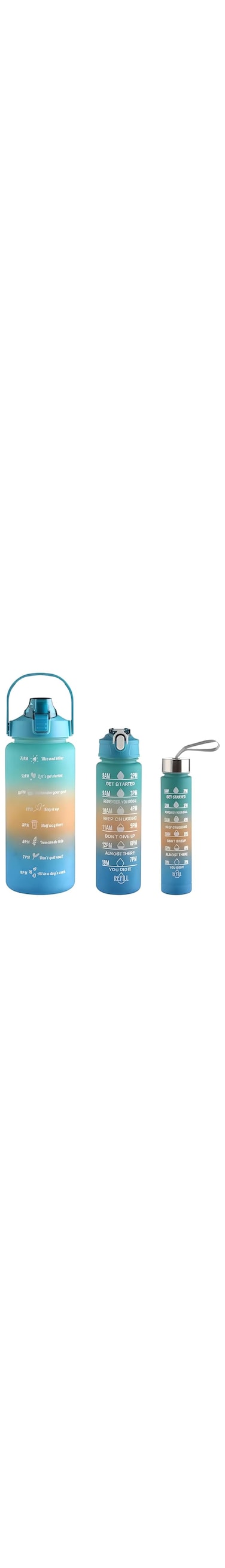 Motivational Water Bottle 2L Water Bottle for Kids School Water Bottles   Time Marker for Sport, School, Gym, Office &ndash; Blue Gradient
