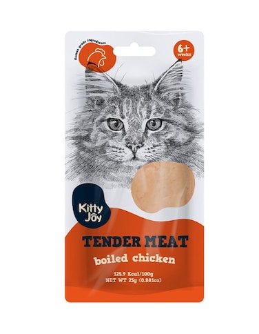 Kitty Joy Tender Meat Boiled Chicken Cat Treats 25g