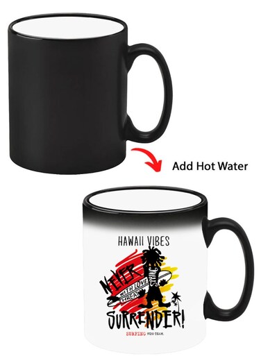 Color Changing Heat Sensitive Ceramic Mug, Image Revealed When HOT Liquid is Added! Hawaii Vibes