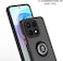 Honor X8b Case Cover Metal Ring Holder Grip Kickstand Car Magnetic Mount Shockproof Matte Hard Back Bumper Case for Honor X8B 2024 (Black)
