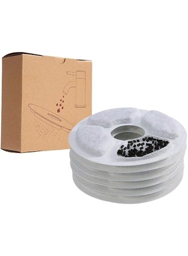 Goolsky 6PCS Cat Water Fountain Filters Replacement Filters for Flower Fountain Cat Water Fountain Water Dispenser