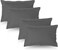 MUSA&Acirc;&reg; Striped Cotton Pillow Covers - Soft, Breathable &amp; Hotel-Inspired with Envelope Closure (4 Pack, Grey, 50 x 90cm)