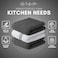 Premium Kitchen Towels &ndash; Grey Pack of 3, 100% Cotton 40cm x 70cm Absorbent Dish Towels - 425 GSM Tea Towel, Terry Kitchen Dishcloth Towels - Dish Cloth for Household Cleaning by Infinitee Xclusives
