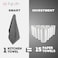 Premium Kitchen Towels &ndash; Grey Pack of 3, 100% Cotton 40cm x 70cm Absorbent Dish Towels - 425 GSM Tea Towel, Terry Kitchen Dishcloth Towels - Dish Cloth for Household Cleaning by Infinitee Xclusives