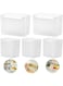 5 Pack Refrigerator Organizer Box, Plastic Refrigerator Side Door Storage Containers, Space-Saving Organizer Bins for Refrigerator, Refrigerator Drawers for Fruit and Vegetable (Clear,S*3+L*2)