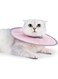 X spring Waterproof Cat Recovery Collar, Lightweight Elizabethan Collars, Pet Cone Collar, Suitable for Cats, Small Dog, Puppy, Adjustable Adjustable Cat Neck Protective Cat Collar (Pink)
