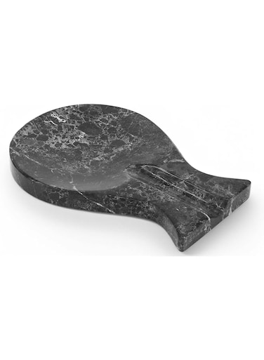 Radicaln Marble Spoon Rest 8" Black Spatula Fork Ladle Handmade Utensil Rest Keeper - Cooking Spoon Organizer - Stove Top Chef Kitchen Tool Spoon Holder