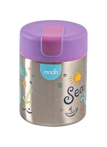 The Moon Brand Double Wall SS Food Jar 10oz 88x88x125mm-Purple