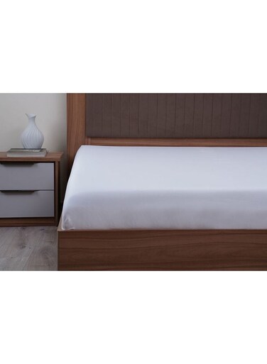 Home Indulgence Fitted Sheet 160x200+33cm-White
