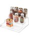 Idesign Linus Linus Plastic 3-Tier Spice Rack, Stadium Organizer Rack For Kitchen Pantry, Cabinet, Countertops, Bathroom, Desk, Clear