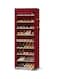 9 Tier Shoe Organizer Rack 60x30x160&plusmn;2 cm Red