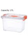 Transparent 27L Storage Box, Stackable Sealed Plastic Storage Bin With Lid &amp; Secure Lock, Multipurpose Home Organizer Container For Toys, Makeup, Office Supplies, Closet Bedroom Kitchen Organization