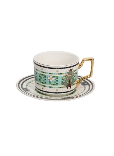 Gold Handle Ceramic Mugs Porcelain Coffee Cups With Real Gold Depiction Ceramic Cups