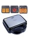 ARSAR PLUS Sandwich Maker 3 in 1 Interchangable 1200W HIGH POWER Double sided Heating Fancy breakfast macine sandwich,stripe,waffle plat