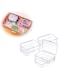 SYOSI Clear Mini Plastic Storage Boxes - 6 Pack for Organizing Small Items, 4.45x3.3x1.18in, Perfect for Crafts &amp; Accessories