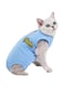Zurligi Cat Surgery Recovery Suit for Surgical Abdominal Wounds Home Indoor Pet Clothing E-Collar Alternative for Cats After Surgery Pajama Suit-M