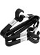 Gallery Plastic Hangers, Black Plastic, Tubular Design, Space-Saving, Closet Organization, Lightweight Clothes Hangers, 39 Centimetres Pack of 30Pcs