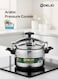 7L Aluminium Pressure Cooker (DPC 7A) - Fast, Efficient, and Safe Cooking with Durable Body, Safety Locking Mechanism, Arabic cooker, Food Cooking Food Preparation Kitchen