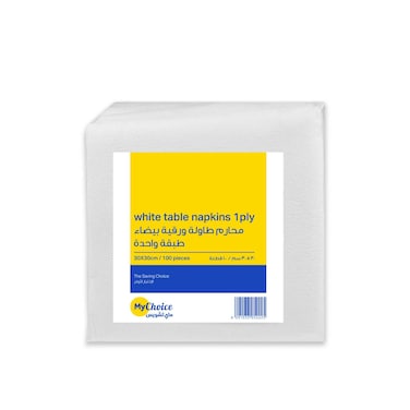 MyChoice Table Napkins White 1 Ply 30x30cm 100 PCS