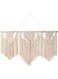 ORiTi Large Macrame Wall Hanging Wide Boho Handmade Woven Tapestry Wall Decor for Bedroom Living Room Home Including Hanging Rod 110x82cm