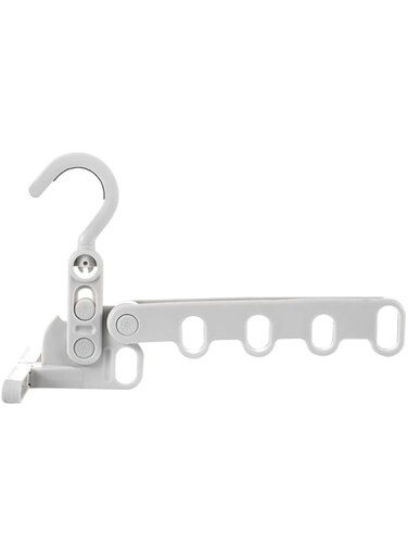 Multi Functional Gray Clothes Hanger Space Saving Clothes Hangers Slip Hangers Travel Essential Foldable Coat Hangers Perfect for Home and Travel Use Durable Lightweight Design for Easy Storage