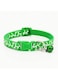 Green deluxe patterned texture print pet collar with removable bell for dogs cats and small animals
