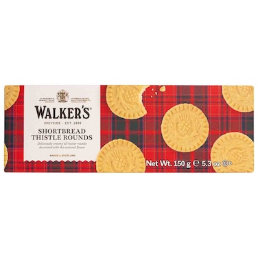 ووكرز شورتبريد ثيستل راوندز بسكويت مصنوع من الزبدة بالكامل، 150 غرام