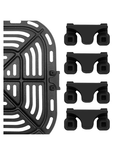 Air Fryer Rubber Bumpers, 4 Pieces Air Fryer Replacement Parts for Instant Vortex Gourmia Cosori and other Air Fryers, Air Fryer Accessories Silicone Protective Feet Tips Tabs to Prevent Basket Damage