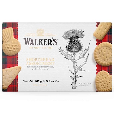 Walkers Shortbread Assortment Biscuit Shapes, 160g