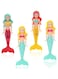 4 PCS Diving Pool Toys Set, Mermaid Bath Toy, Mermaids Underwater Swimming Pool Toys for Kids, Torpedoes Ocean-Themed Toys, Fish Toys Underwater Diving Training Gifts, Underwater Swimming Pool Toys