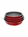 4-Pieces Non-Stick Oven Dish Red 24,26,28,30centimeter
