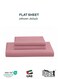 3-Piece Mauve Plush 160x220 Flat Bedsheet Set Includes 1 Deep Pocket Flat Bedsheet and 2 Pillow Covers, Breathable and Machine Washable