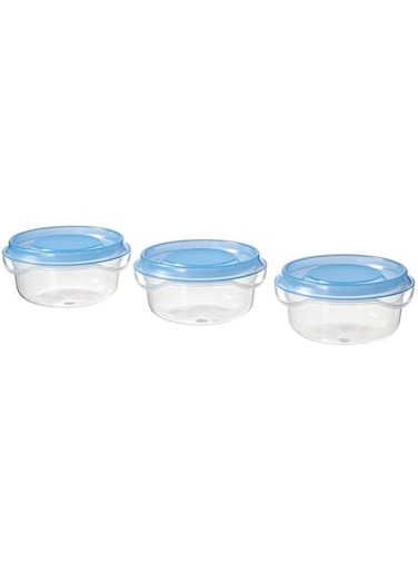 BS Case IKeaa PRUTA Food Containers, Transparent/Blue, 70 ml, Set of 3