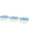 BS Case IKeaa PRUTA Food Containers, Transparent/Blue, 70 ml, Set of 3