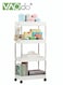 4-Tier Multipurpose Cart Rolling Storage Shelves Kitchen Bathroom Organizer Rack Easy Installation White