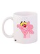 Pink Panther Printed Coffee Mug White/Pink/Yellow
