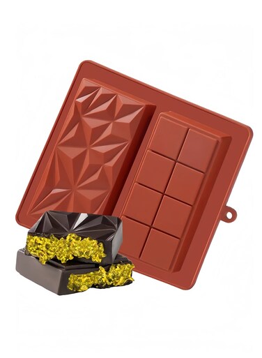 Yon Deep Chocolate Bar Molds, dubai chocolate, Large and Thick Silicone Chocolate Bar Molds for Stuffed Bar, Big Chocolate Candy Bar Mold for Filling Knafeh Pistachio Chocolate Bar&iuml;&frac14;&OElig; 21x19x2.5cm