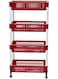 4 Tiers Vegetable Storage Rack Dark Red 45 x 30 x 89cm