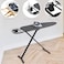 Duwee Large Ironing Board 46" X 17" with Heat Resistant Cover, Stable Iron Board with Anti-Slip Feet, Heavy Duty Ironing Boards, Easy to Fold (Black)