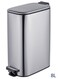 East 8L Stainless Steel Trash Can with Soft Close Lid and Inner Bucket-Resistant Surface for Kitchen, Bathroom, Silver, 15 x 28 x 34.9 cm