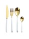Stainless Steel Modern Flatware Set Gold/Silver 24.5x5.5x3.5cm