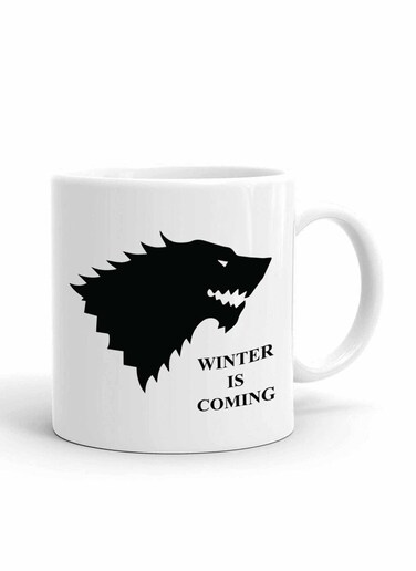 Your Wall Winter Is Coming Slogan from Game of Thrones Printed Ceramic Coffee Mug 325ml, Perfect Gifting by Spoil Your Wall