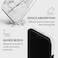 Burga Luxury Gold Glitter Marble Phone Case Compatible with iPhone 15 Pro Max Double Layer Silicone Protective Case - Satin White