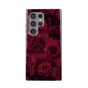 Burga Luxury Styled Rose Samsung Galaxy S24 Ultra Case Compatible with Double Layer Silicone Protective Case Femme Fatale