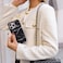 Burga Luxury Styled Giltter iPhone 16 Pro Case Compatible with Double Layer Silicone Protective Case Noir Origin