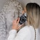 Burga Luxury Styled Giltter iPhone 16 Pro Case Compatible with Double Layer Silicone Protective Case Noir Origin
