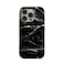 Burga Luxury Styled Giltter iPhone 16 Pro Case Compatible with Double Layer Silicone Protective Case Noir Origin