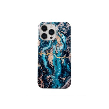 BURGA iPhone 16 Pro Max Case: Mystic River Blue Marble Design with MagSafe Compatibility for Stylish and Elegant Protection