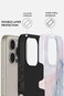 BURGA iPhone 16 Pro Hybrid 2-Layer Hard Shell + Silicone Protective Case - Holo Design - Scratch-Resistant Shockproof Mobile Cover