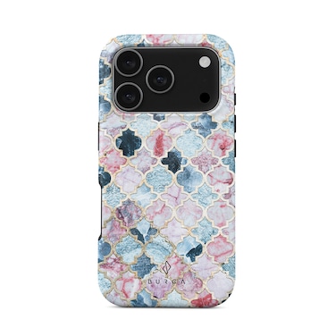 جراب iPhone 17 Pro Pink Beach Premium متوافق مع هيكل صلب مزدوج الطبقات هجين + حماية من السيليكون - غطاء محمول مقاوم للخدش والصدمات